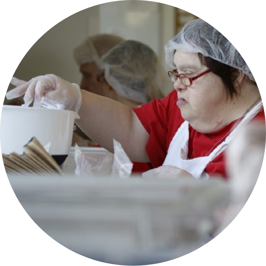 Person Filling Up Coffee Bags